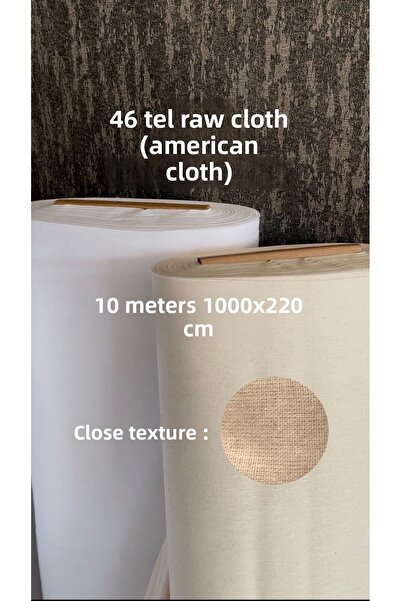 KAMİZ 10 Mt 46 Thread American Cloth-Raw Cloth Fabric - Punch Fabric Throw Pi...