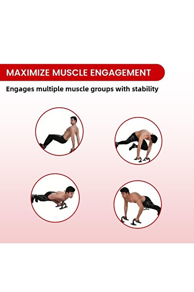 Endless Push Up Stands | Foam Handle | Non-slip Bars | Steel, Plastic | Comfortable Grip