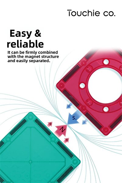 Touchie Co . Magnetic 102-Piece Building Block Set with Magnets