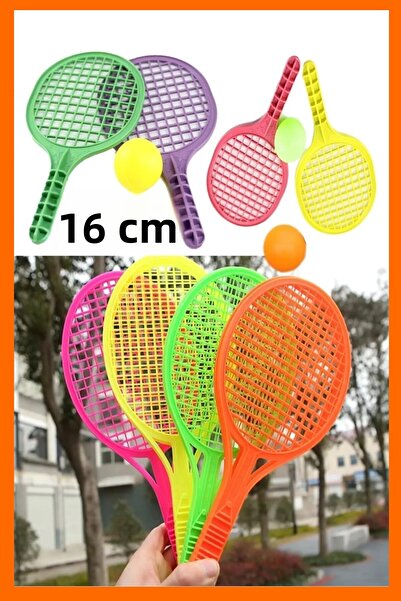 Hyd مجموعة ألعاب مكونة من 10 مضارب بلاستيكية هدية لمرحلة ما قبل المدرسة مقاس 16 سم مضرب تنس صغير