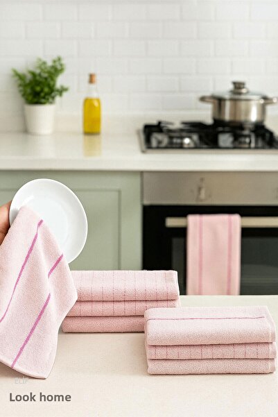 Elif Mira مجموعة مناشف تجفيف المطبخ من سوفيتل، 6 قطع، 30×50 سم، 100% قطن