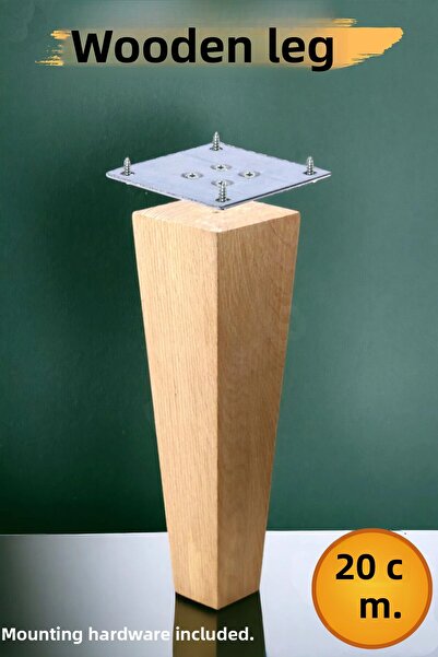 NUBLADO Picior din lemn 20 cm Aparatură de conectare pătrată Mobilier Fotoliu...