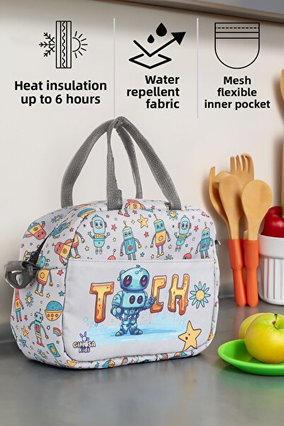 GIMOSA Kids Thermal Insulated Waterproof Thermal Bag, Meal Carry Bag, Lunch B...