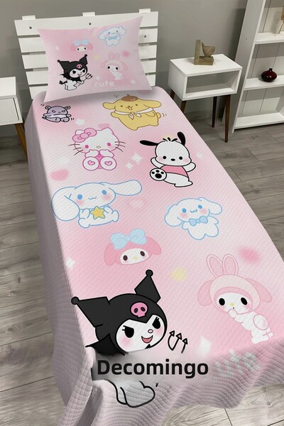 dekomingo Pink Sanrio Characters Baby and Child Base Pique Set