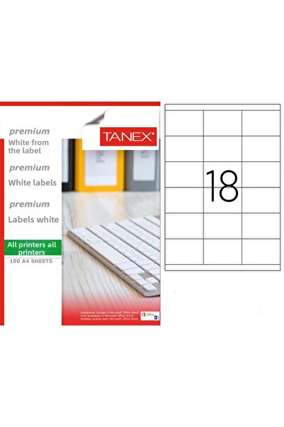 Tanex Etichetă laser Tw-2518 70x45mm