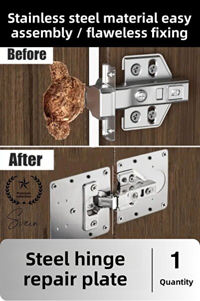 Svein Placă de reparare a balamalei din oțel inoxidabil pentru repararea ușii...