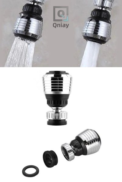 QNİAY Energy Saving Function Faucet Head with Sprinkler Aerator Rotatable Movable Kitchen Sink Faucet