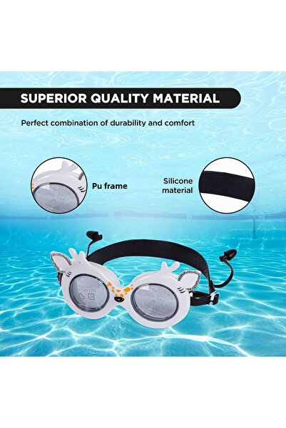 Endless Children Swimming Goggle | Anti-fog & Uv Protection | White | Adjustable Strap