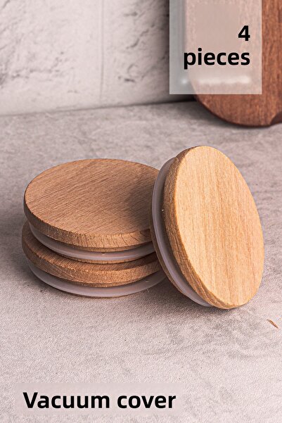 Snippy Bella Milla 4-Piece Wooden Vacuum Elysia Timeless Compatible Lid Set