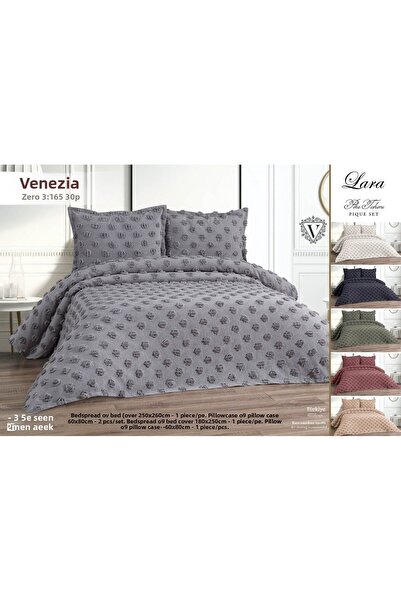 Zaimoğlu طقم مفرش سرير بوم بوم رمادي