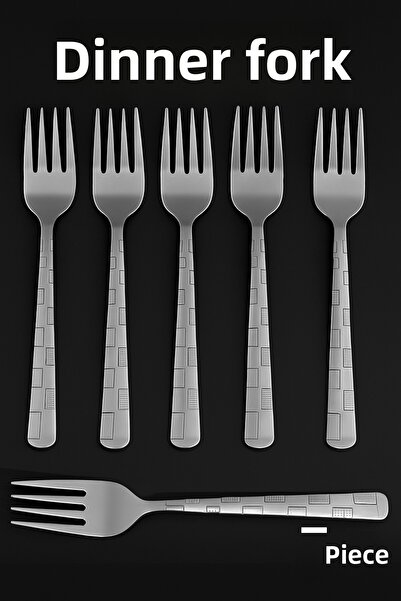 Metler مجموعة شوكة طعام رخيصة مكونة من 6 قطع |   تصميم أنيق من الفولاذ المقاو...