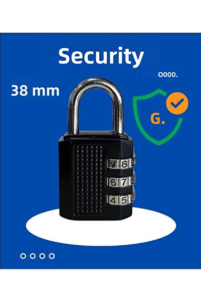 Akdeniz Password Padlock 32mm Suitcase Handbag