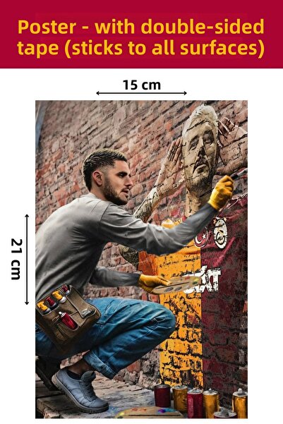 Organik Yolda الأسد الذي يرسم، مع شريط مزدوج الجوانب، يلتصق على أي سطح، (15 ×...