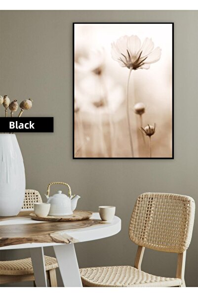 Harikabirev HARİKABİREV | MODEL DE FLORI DE MĂRĂLĂ ALBĂ | TABLA DE STICLA TEM...