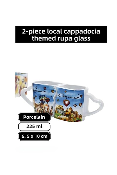 Wolawood Set of 2 Local Mug Cups Handmade Patterned Porcelain Coffee Tea Mug ...