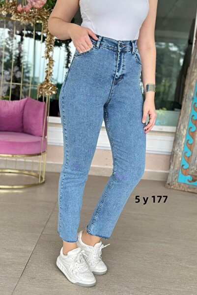 İnce Topuk Ultra Lycra Boyfit Jeans 5Y177