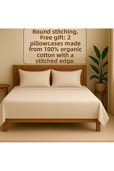 Loova Fără elastic cearșaf pentru două persoane bumbac 100% 4 colțuri cusătur...