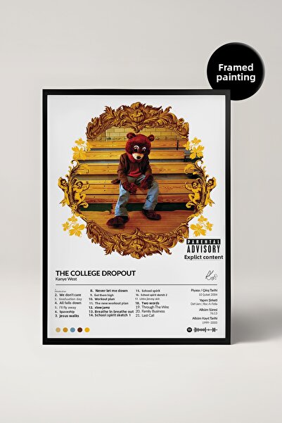 House Gorgeous Кейни Уест „The College Dropout“ – музикална репродукция в рамка
