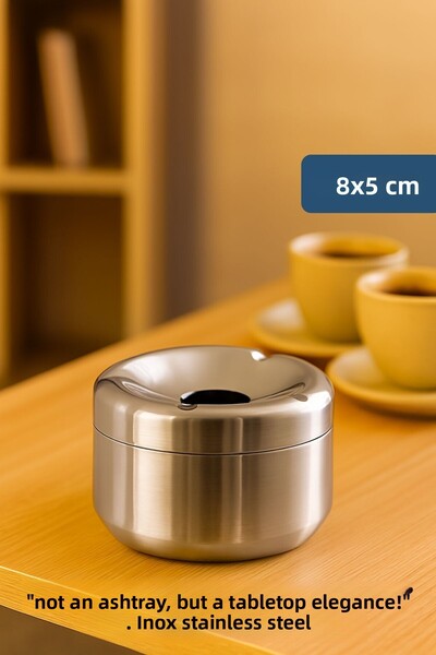 Transformacion Scrumieră din oțel inoxidabil Inox – 8 x 5 cm |   Design modern, igienic și durabil 722189