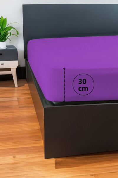 GAMA HOME 100% Cotton Fitted Sheet - 100X200 cm - 30 cm Edge Height - Organic and Comfortable