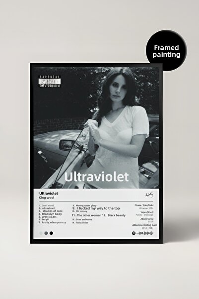 House Gorgeous Poster Spotify cu albumul Lana Del Rey Ultraviolence și design...