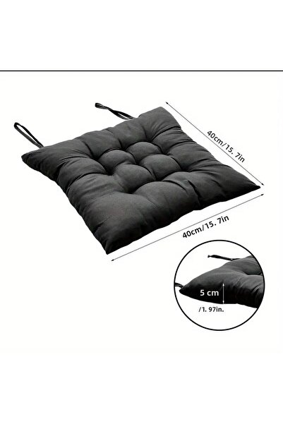 İstanbul kumaş 4-Piece Chair Cushion – Lace-Up, Non-Collapsible Sponge Filled, Washable – 40X40 cm