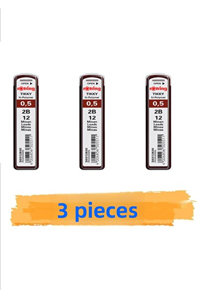 Rotring Hi-Polymer Fabric 2B 0.5 mm - 3 Pcs