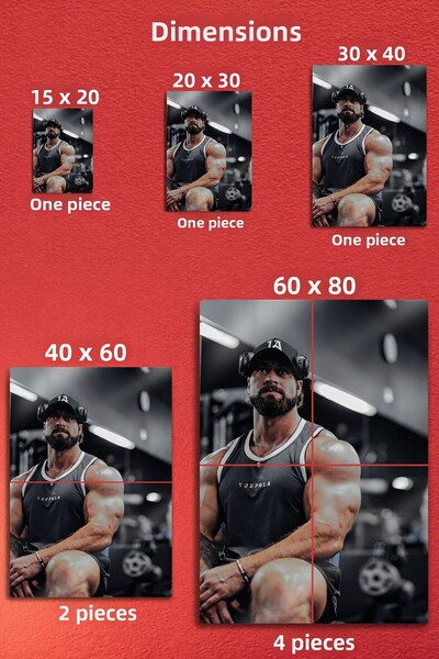 DekorHane Metal Print - Cbum, Chris Bumstead, Fitness Motivation, Gym Decor, Bodybuilding Chart