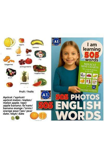 The Kidland Yayınları 505 αγγλικές λέξεις - 505 εικόνες - Αγγλικές κάρτες λεξ...