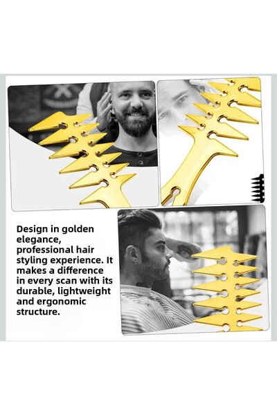 mirenza cosmetic Χτένα για styling μαλλιών ευρείας εμβέλειας Gold Wax Comb Χτένα σχήματος 3 λειτουργιών