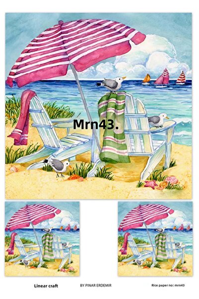 LİNEART ورق تزيين نحاسي من السلسلة البحرية مقاس 29 × 42 سم رقم: MRN43