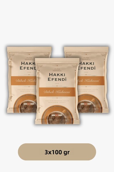 Hakkı Efendi Dibek Coffee 100 Gr X 3 Pieces |   Soft and Chewy Traditional Dibek