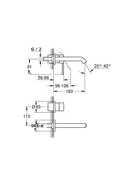 Grohe Essence Two Holes Sink Faucet M-size - 29192gn1