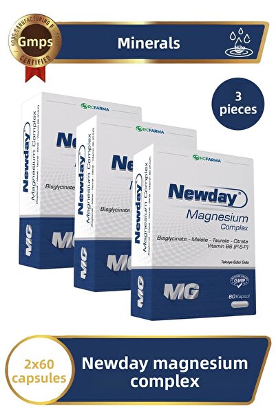 ASFSTORE Newday Magnesium Complex 60 Capsules 3 Pieces