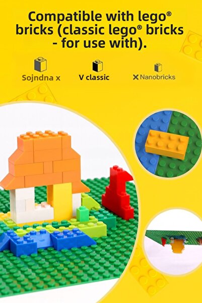 ThinkMaster Lego Compatible Brown Table 25Cmx25Cm