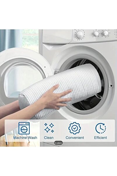 MissClean Μεγάλη λευκή τσάντα πλυσίματος παπουτσιών από μικροΐνες - με φερμουάρ, ειδικό ύφασμα μακαρόν