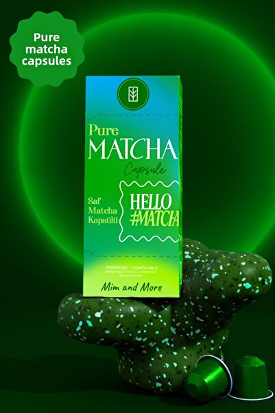 Mim and More Pure Matcha Capsule – Pure Matcha Powder Compatible with Nespresso, Pack of 10
