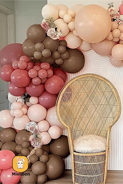 Mielibon 10 Pcs Brown Balloons - Pastel Color