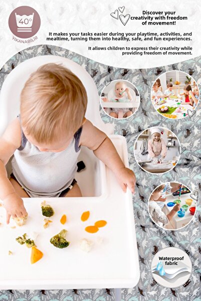 HAMUR Proof Liquid Proof 140X200 cm Baby Kids Play Event Activity Nutrition Cover Junior