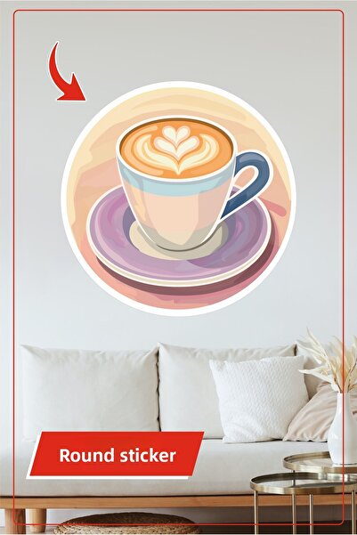 KOSS Dijital Autocolant pentru cafea Latte Art Design rotund pentru bucătărie...