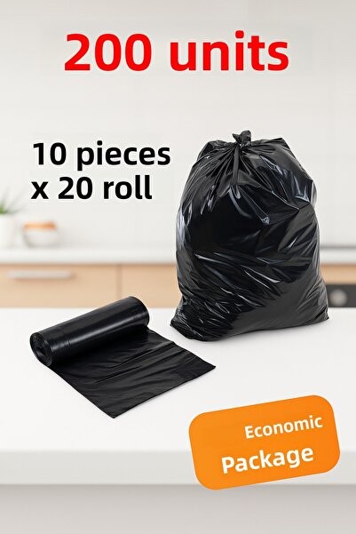 nistabolje 10 × 20 عبوة (200 قطعة) أكياس قمامة كبيرة الحجم 75 × 90 أكياس قمام...