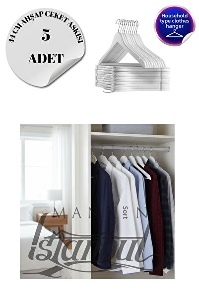 Manken İstanbul 5 bucăți de tip casnic din lemn, 44 cm, cuier pentru haine, c...