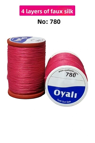Rasanet Cordă de mătase artificială cu 4 straturi, brodat, mărgele, croșetat, nr:780