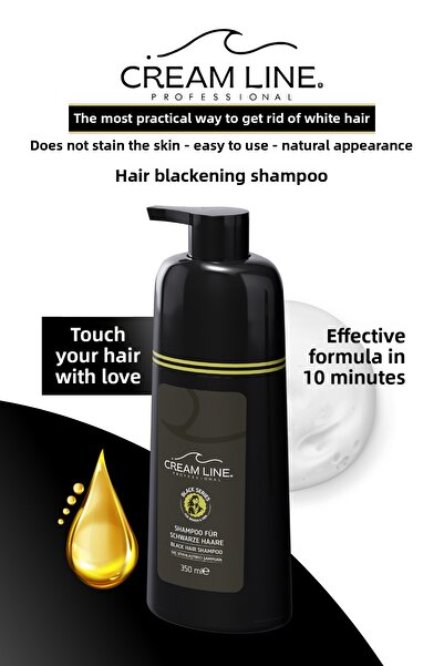 Cream Line Special Hair Darkening Shampoo for Women and Men 2X350 ml