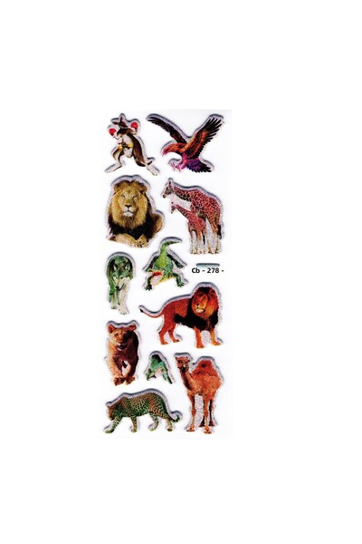 Limmy ملصق دفتر ملاحظات منقوش، ملصق مخطط حيوانات الغابة (cb278) 16x7 سم