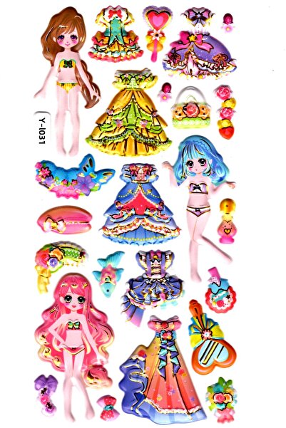 Limmy Model colorat Dress Up - Autocolant în relief, autocolant planificator ...