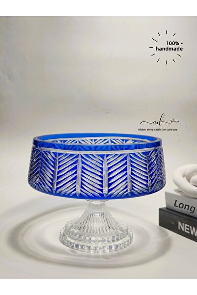 AKDEN STORE Crystal Cutlery Tableware Glass Bowl / Presentation Bowl / Salad Bowl 24cm