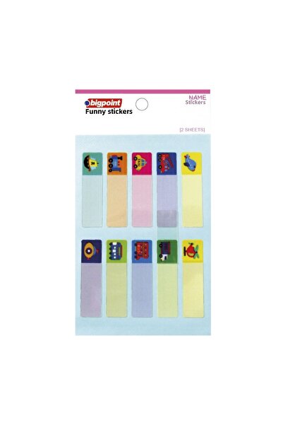 Bigpoint Sticker School Transportation Vehicles 2 Sheets X 15 Pieces
