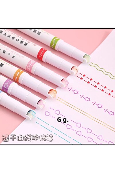 Limmy قلم رسم أسطواني منقوش بـ 6 أشكال