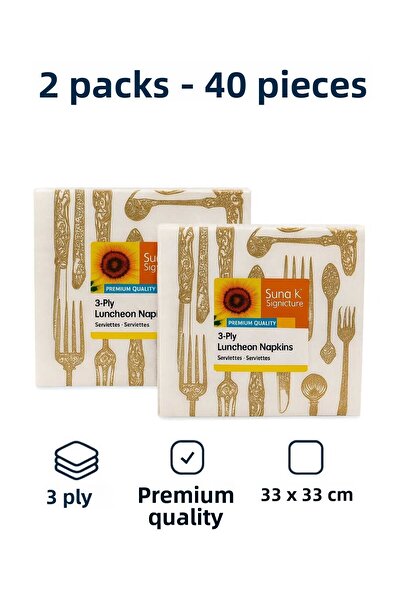 CKM silikon مجموعة سونا كيه المميزة – مناديل مزخرفة فاخرة من 3 طبقات